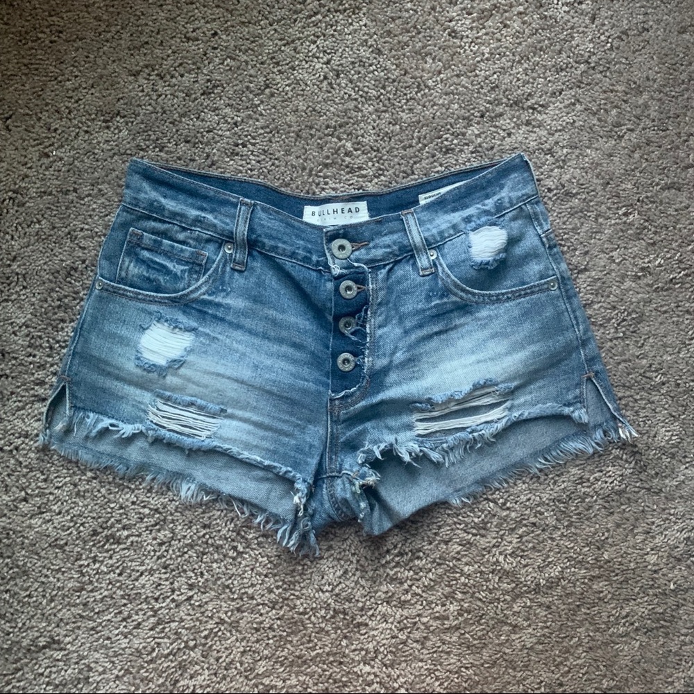 High-rise Denim Shorts
